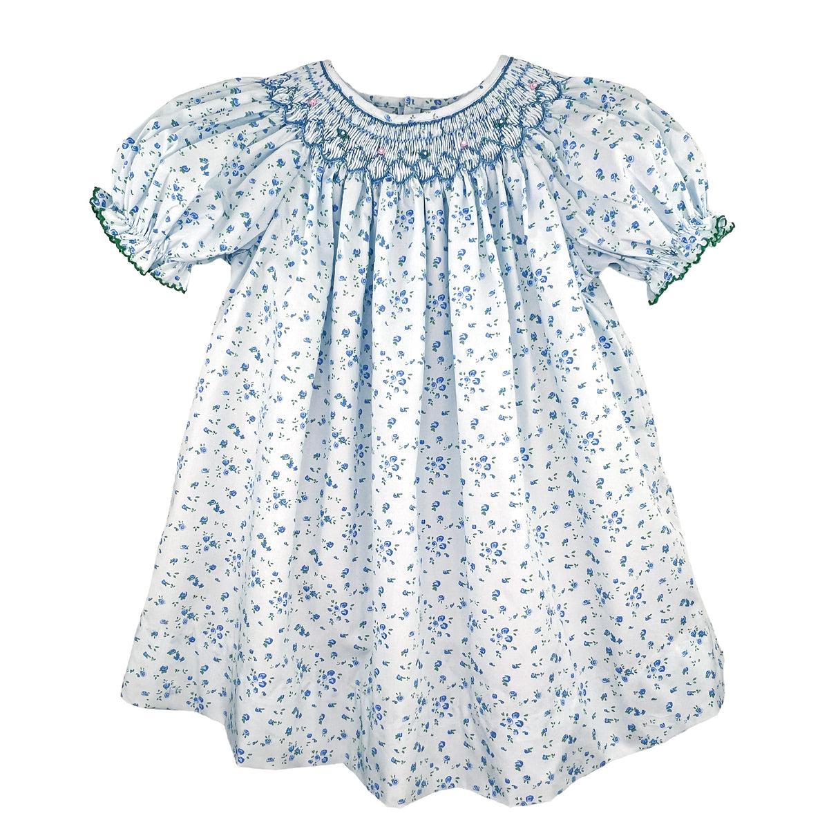 Floral Smocked Bishop Dress